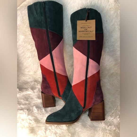 Chelsea & Violet Multicolor Heeled Boots size 7:5 NWT - Picture 10 of 16